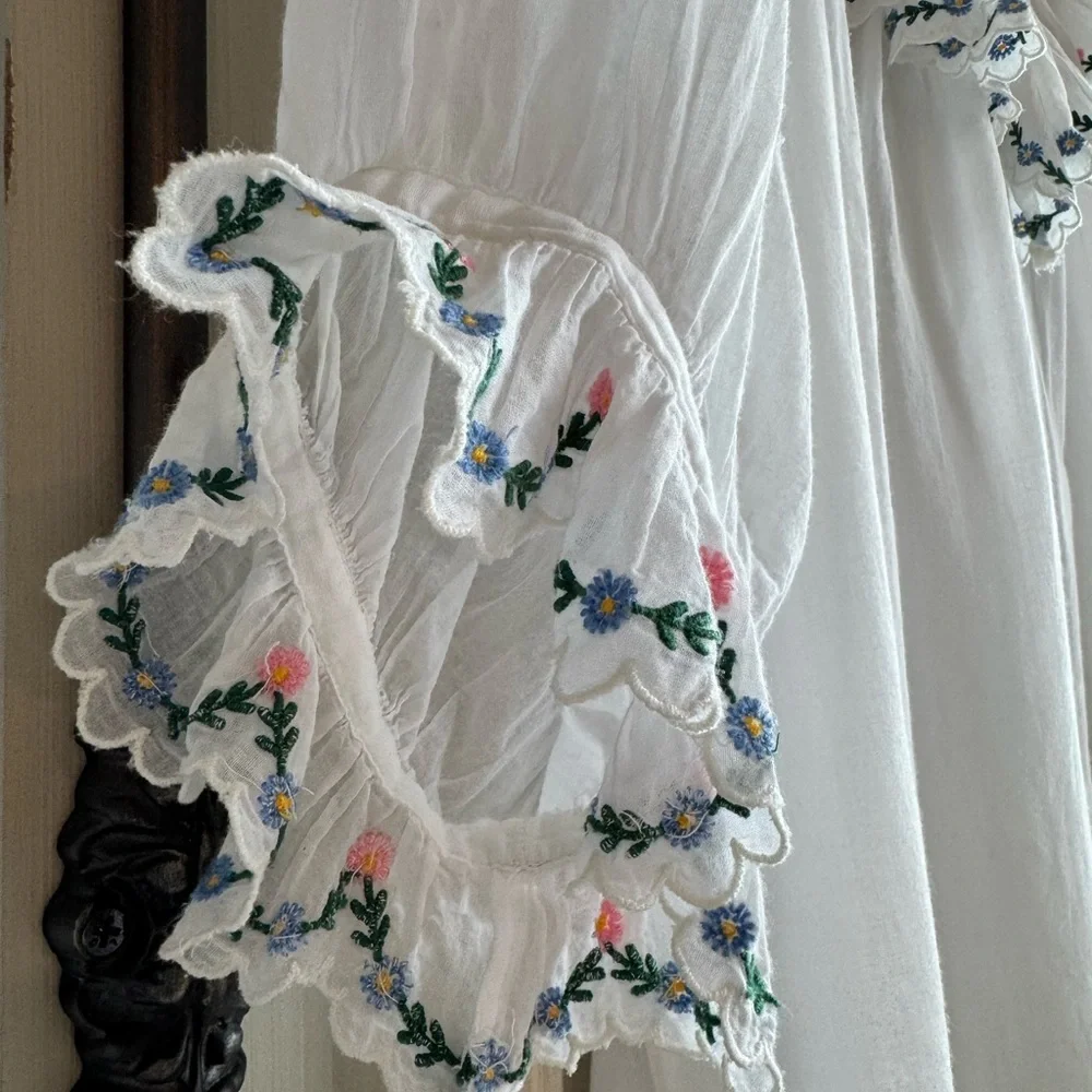 DOรN CHATEAU ๐บ๐ โBLOUSE,โ WHITE, (was hemmed from Chateau Slip), RARE, Size L - Picture 10 of 13